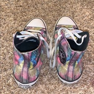 Multi colored high top converse
